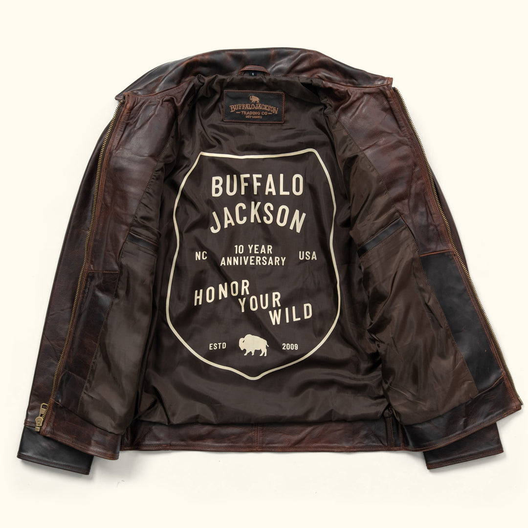 Mens Detailed leather jacket